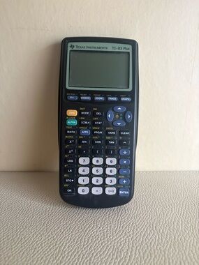 Texas Instruments TI-83 Plus Graphing Calculator - Black with White Keys